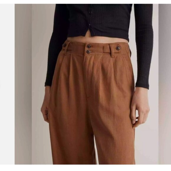 Madewell The Harlow Wide Leg Pant Chino Loose Pant Size 14 - Picture 4 of 4